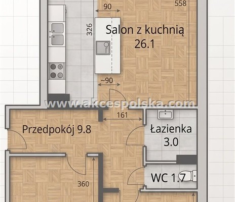 KSIĘGA WIECZ. MIESZKANIE 3 POKOJE, BALKON PIWNICA