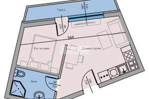 Mieszkanie na sprzedaż 42m2 Кършияка, Новотел Пловдив/Karshiaka, Novotel Plovdiv - zdjęcie 2