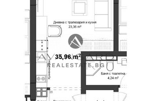 Mieszkanie na sprzedaż 44m2 Кършияка, Гагарин/Karshiaka, Gagarin - zdjęcie 1