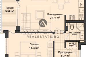 Mieszkanie na sprzedaż 77m2 Кършияка, Гагарин/Karshiaka, Gagarin - zdjęcie 1