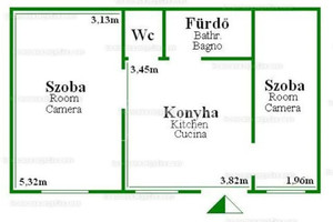 Mieszkanie do wynajęcia 46m2 Budapest Somogyi Béla utca - zdjęcie 1