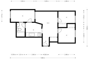 Mieszkanie do wynajęcia 55m2 Madryt Calle de Vinaróz - zdjęcie 2