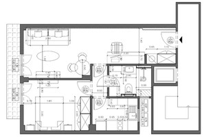 Mieszkanie do wynajęcia 60m2 Akominatou - zdjęcie 2