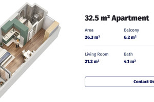 Mieszkanie na sprzedaż 32m2 Makhinjauri - zdjęcie 2