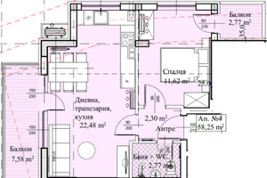 Mieszkanie na sprzedaż 72m2 Малинова долина/Malinova dolina - zdjęcie 1